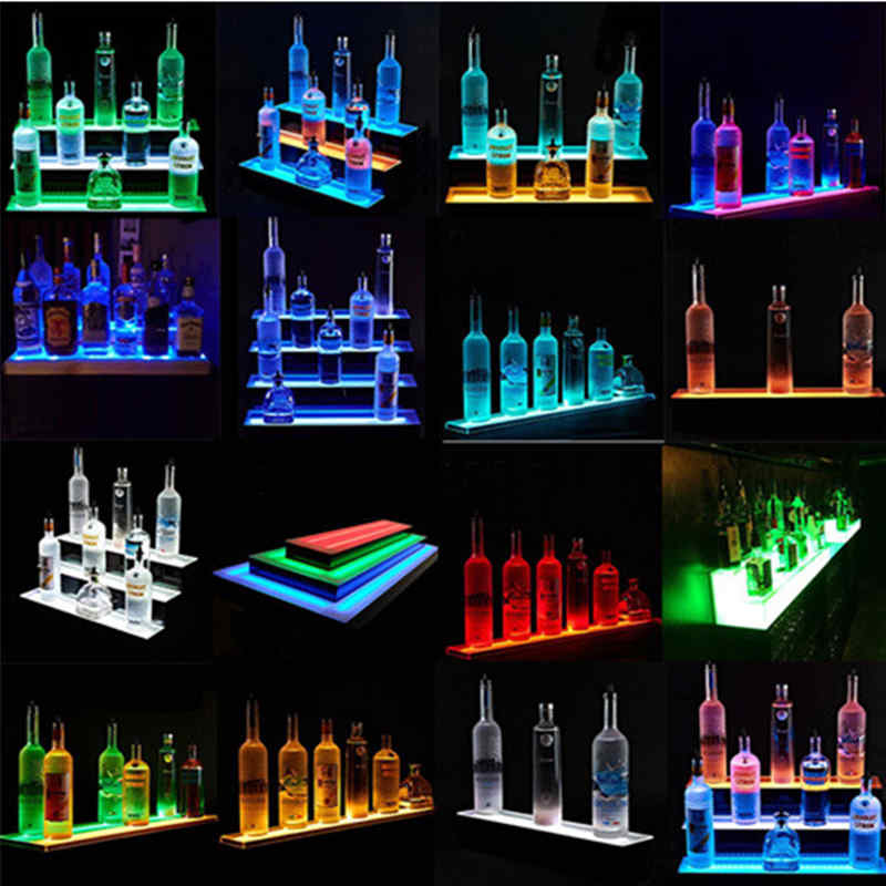 multiple models acrylic LED bottle display shelves