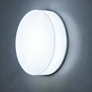 white light round acrylic light box sign wall mounted